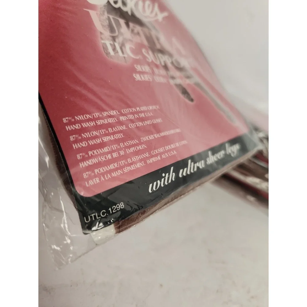 Lot of 5 Vintage Silkies Ultra TLC Support Pantyhose XL Queen 5-Beige 100502